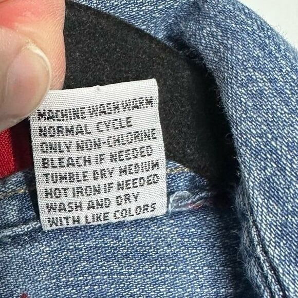 Vintage 2002 Y2K Levi’s Loose Fit Denim Button Down Shirt Size Small - Picture 6 of 7